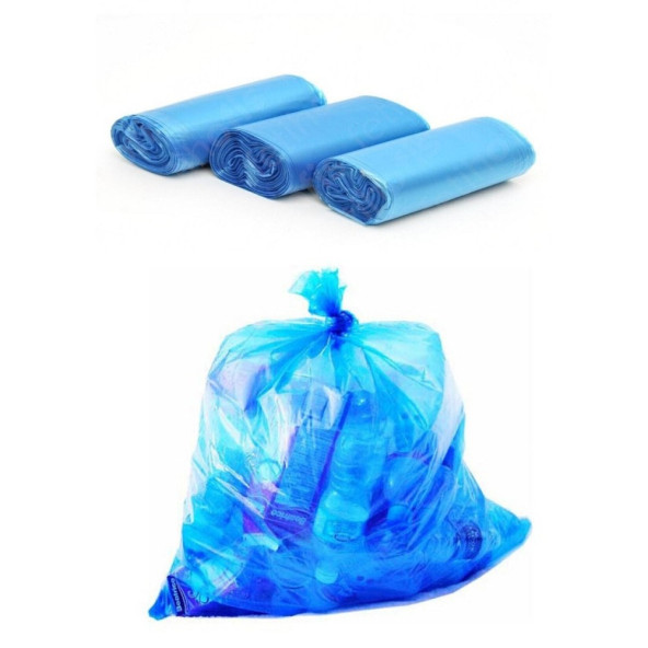 Çöp Torbası Orta Boy 20'li X 5 Rulo Mavi Çöp Poşeti