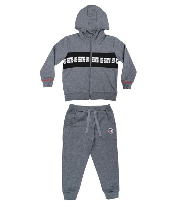 Beşiktaş Orijinal Çocuk Kapüşonlu Eşofman Takımı Hediyelik Ahşap Kutulu - 2