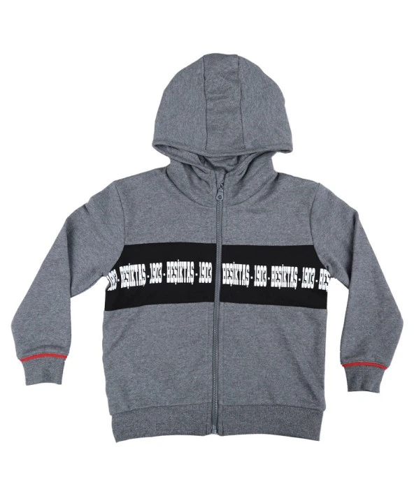 Beşiktaş Orijinal Çocuk Kapüşonlu Eşofman Takımı + Bileklik Set Hediyelik Ahşap Kutulu - 3