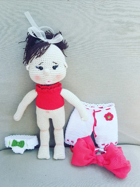 Fatoş Bebek Amigurumi Organik Oyuncak - Resim 4