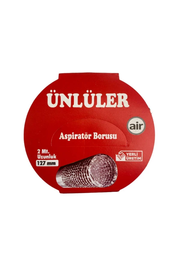 127mm Aspiratör Borusu Alüminyum Telli(Çap:127mm)(2 Metre)