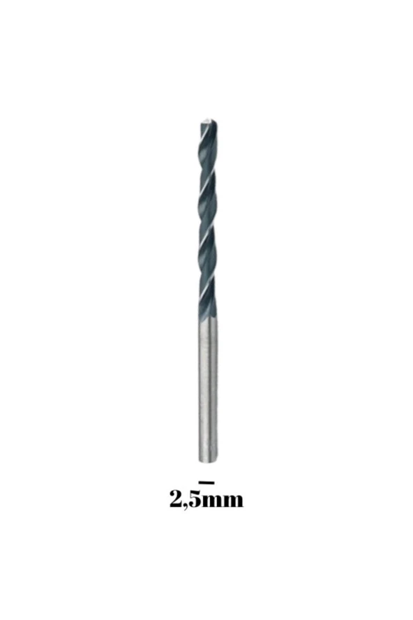 HSS Matkap 2,5mm Delme Ucu Ahşap ve Demir Delme Ucu(2,5mm)(2 ADET)(Ahşap, Metal, Plastik vs.)