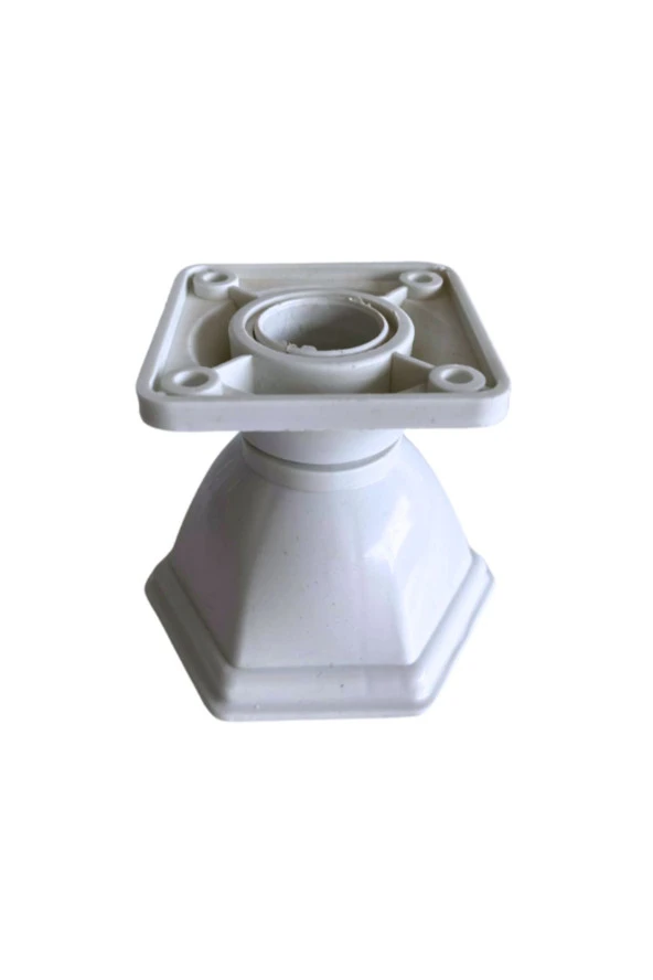 Plastik 6cm Beyaz Dolap Ayağı Masa ve Sehpa Ayağı(Beyaz 6cm) - 2