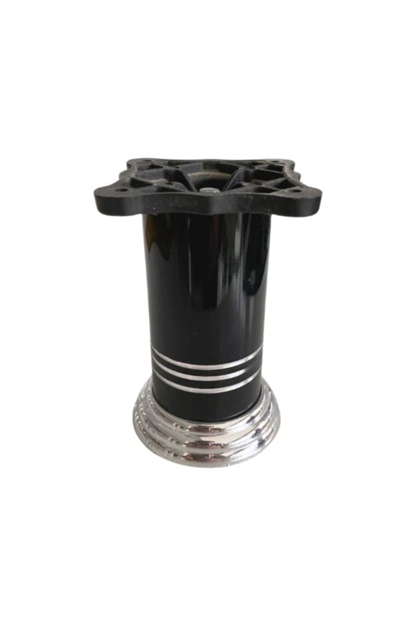 Düz Şeritli 10cm Alüminyum Ayak Mobilya Masa ve Dolap Ayağı(SİYAH 10cm) - Resim 2