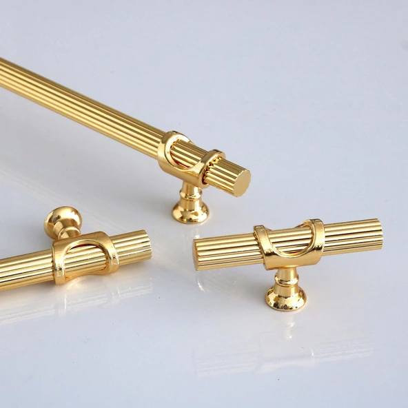Arsin Altın Metal Kulp 224 mm-22.4 cm Mobilya Dolap Çekmece Kapak Mutfak Dolabı Kulpları Kulbu Kulpu - 4