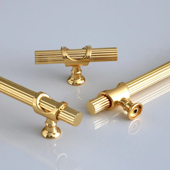 Arsin Altın Metal Kulp 224 mm-22.4 cm Mobilya Dolap Çekmece Kapak Mutfak Dolabı Kulpları Kulbu Kulpu - 6