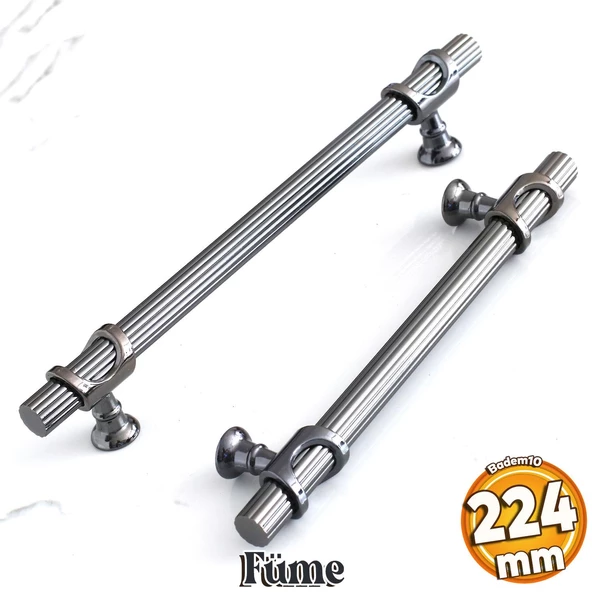 Arsin Füme Metal Kulp 224 mm-22.4 cm Dolap Mobilya Mutfak Kapak Çekmece Dolabı Kulpları Kulbu Kulpu