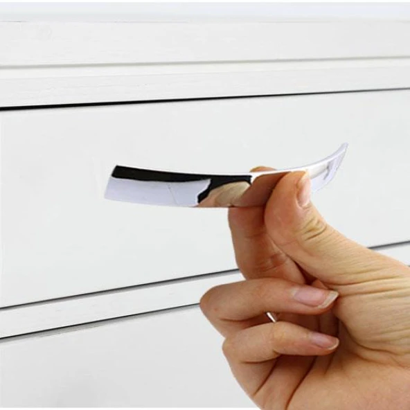 Mobilya Mutfak Dolabı Çekmece Dolap Kapak Kulpu Kulbu Krom 128 mm Metal Kulp - Resim 4