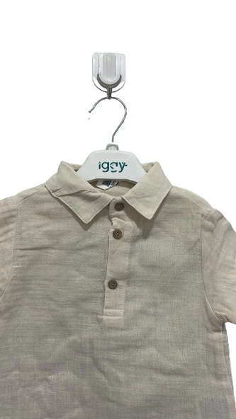 uğurböceğiçocuk 2'li Erkek Takım Born To Be Wild Gömlek Şort Takım 124114 - 2