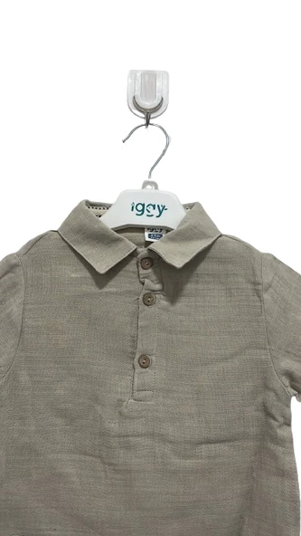 uğurböceğiçocuk 2'li Erkek Takım Born To Be Wild Gömlek Şort Takım 124114 - 11