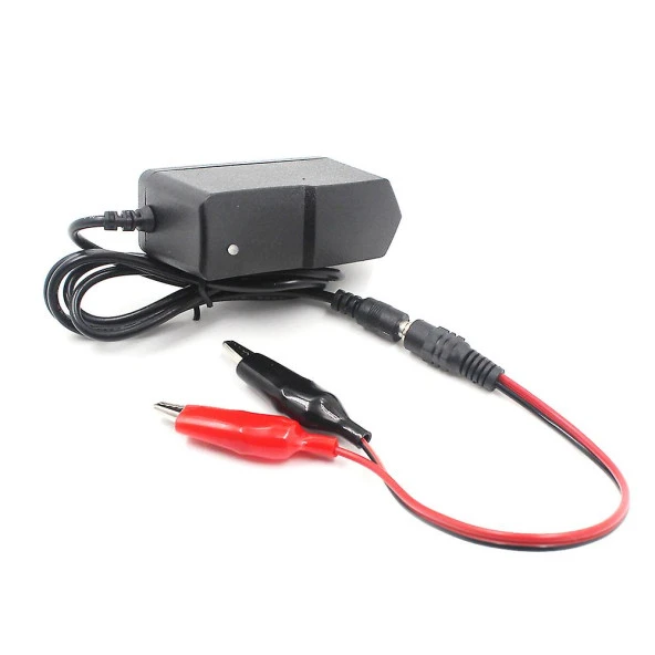 12v 1000ma Kurşun Asit Kuru Akü Şarj Adaptörü Akü Takviye Cihazı Soketli Krokodilli - 2