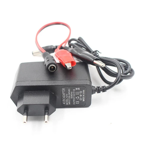 12v 1000ma Kurşun Asit Kuru Akü Şarj Adaptörü Akü Takviye Cihazı Soketli Krokodilli - 4