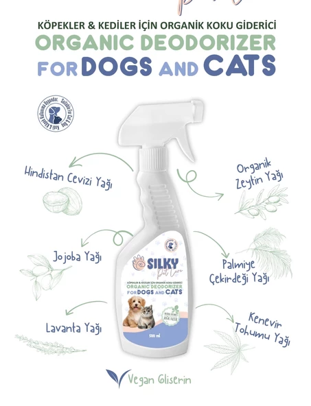 Silky - Kedi / Köpekler için Tuvalet Koku Giderici Sprey - Doğal içerikli 500 ml - 4