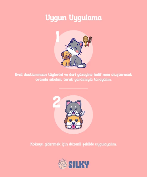 Silky - Kedi / Köpekler için Tuvalet Koku Giderici Sprey - Doğal içerikli 500 ml - 2