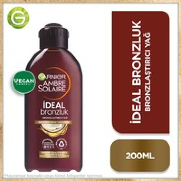 Garnier Ambre Solaire İdeal Bronzluk Bronzlaştırıcı Yağ 200 ml