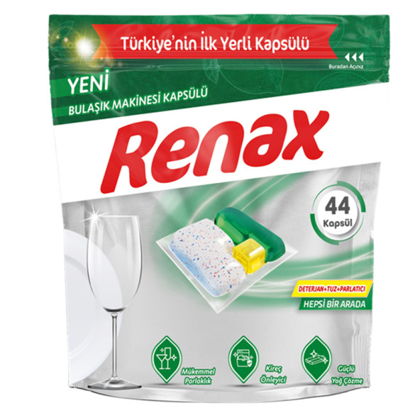 RENAX Bulaşık Makinesi Kapsülü Hepsi Bir Arada 44 Lü