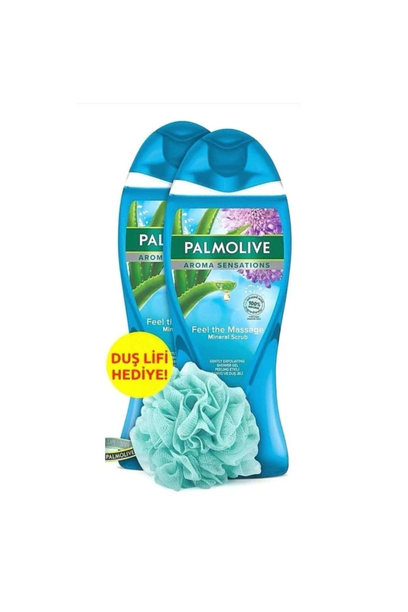 2 Adet Palmolive Aroma Sensations Feel The Massage Banyo Ve Duş Jeli 500 ml + Duş Lifi