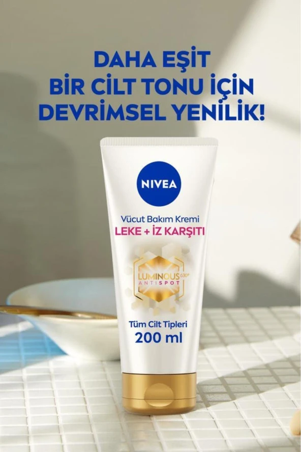 Luminous630 Leke ve İz Karşıtı Vücut Bakım Kremi 200ml, Çatlak ve Güneş Lekesi, 48 Saat Nem