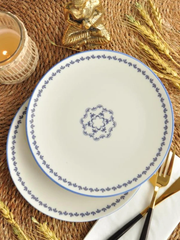 Sipahi Itır 2 li Porselen Pasta Tabağı 19 cm ürün görseli 1