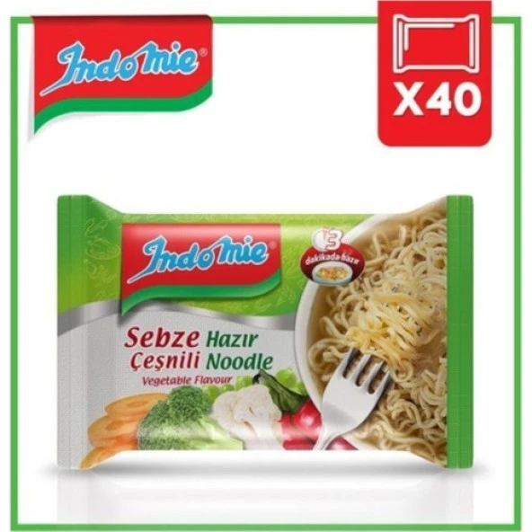 Indomıe Paket Sebzeli Noodle 75 gr x 40'lı Paket