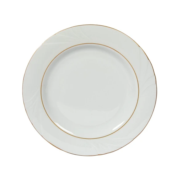 GÜRAL PORSELEN Soprano 6 Parça 20 Cm Pasta Tabağı Çift Altın Yaldız 23