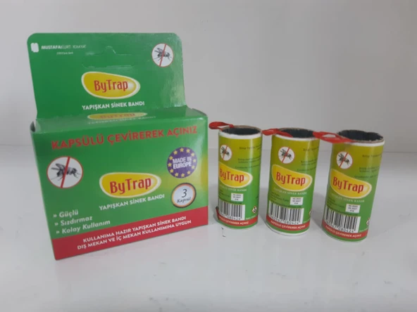 Bytrap Yapışkan Sinek Bandı | 1 Pakette 3 Rulo