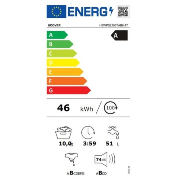 Hoover H3WPS2106TAB6-17 10 kg 1200 Devir Çamaşır Makinesi