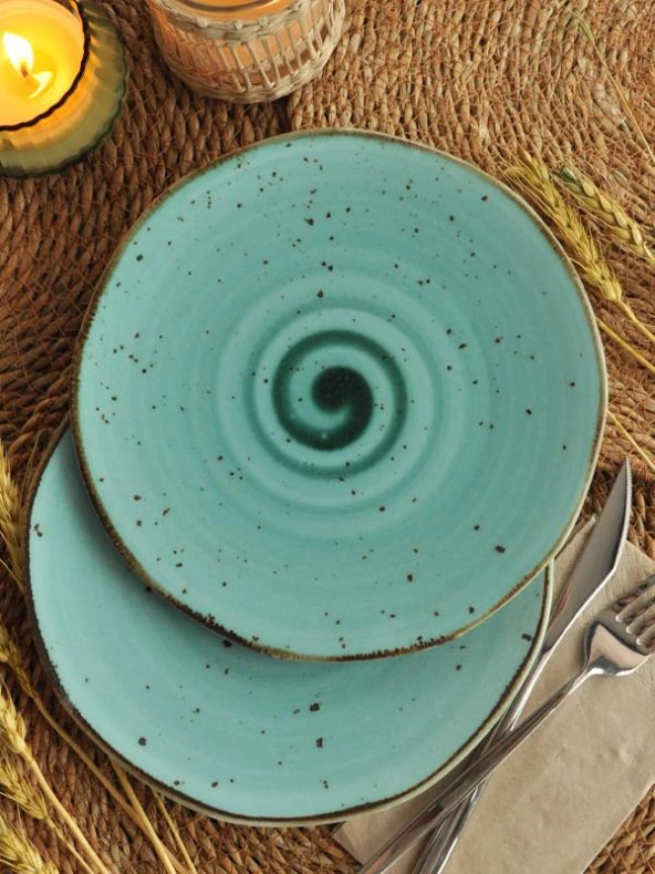 Hisar Dönence Porselen 2 li Pasta Tab. Turkuaz 20 ürün görseli 1