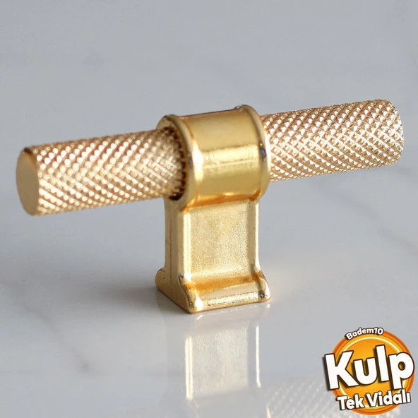 Hisar Altın Gold Metal Düğme Kulpu Tek Vidalı Çekmece Mutfak Mobilya Dolabı Dolap Kulpları Kulbu