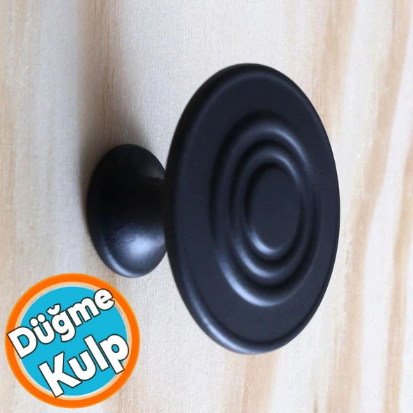 Daire Kulp Düğme Mat Siyah Mobilya Dolap Mutfak Dolabı Çekmece Kulpları Kapak Kulpu Kulb Metal ürün görseli