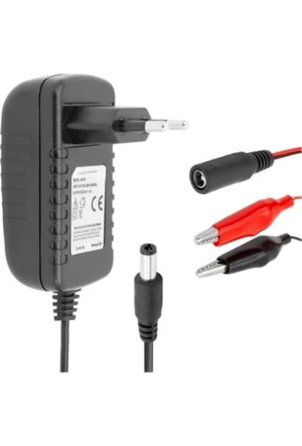 DC 12V 1A Priz Tipi Adaptör Soketli Krokodilli Öğrenci Deneylerine Uygun Güç Besleme Cihazı - Resim 2