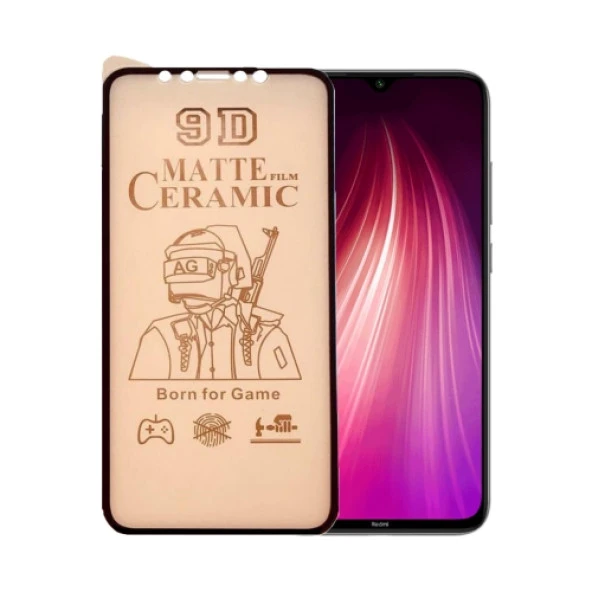 Xiaomi Redmi Note 8 Ekran Koruyucu 9D Mat Seramik Nano Tam Kaplar