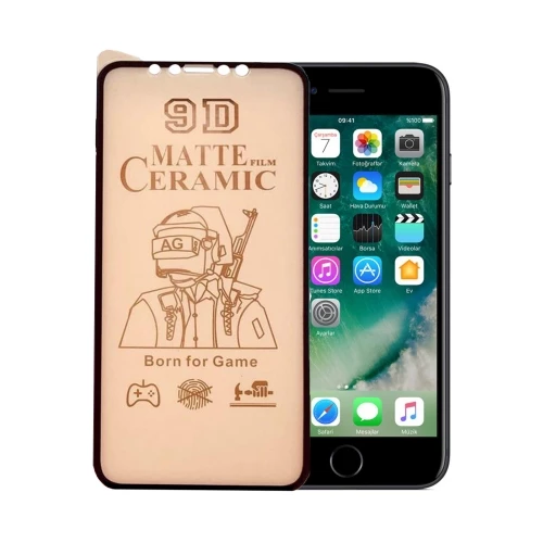 iPhone 7 Ekran Koruyucu 9D Mat Seramik Nano Tam Kaplayan