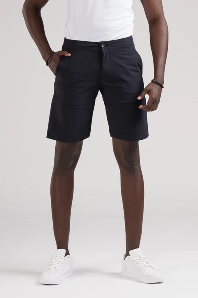 Beli Yarım Lastikli Paraşüt Kumaş Likralı Astarsız Cepli Slimfit Şort - 6