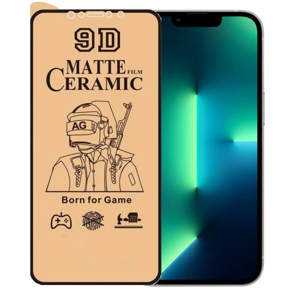 iPhone 13 Pro Ekran Koruyucu 9D Mat Seramik Nano Tam Kaplayan - 1