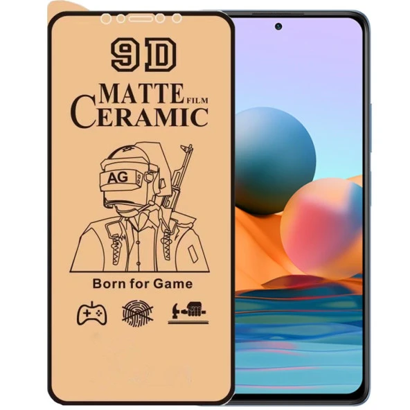 Xiaomi Redmi Note 10 Pro Ekran Koruyucu 9D Mat Seramik Nano Kırılmaz Cam