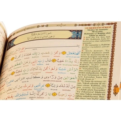 HAKTAN SATIRALTI KELİME MEALLİ KURANI KERİM CAMİ BOY H-32 - 3