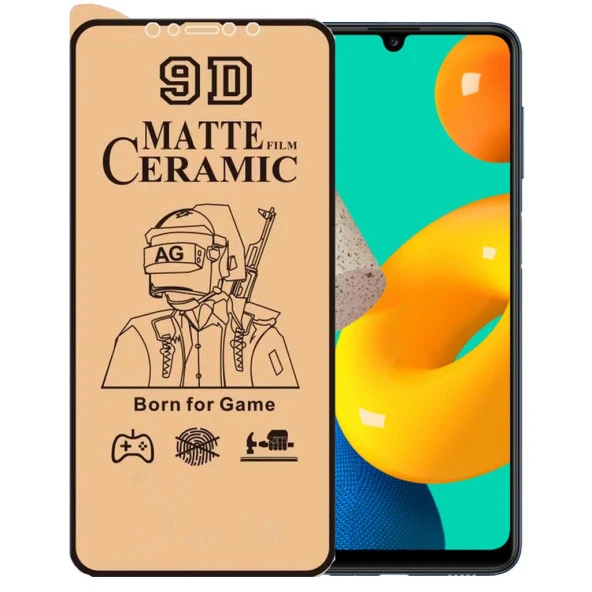 Samsung M32 Ekran Koruyucu 9D Mat Seramik Nano Tam Kaplayan