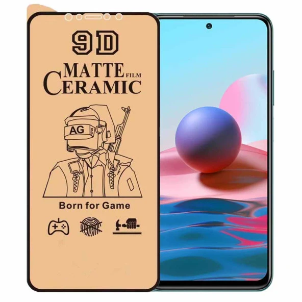 Xiaomi Redmi Note 10 Ekran Koruyucu 9D Mat Seramik Nano Tam