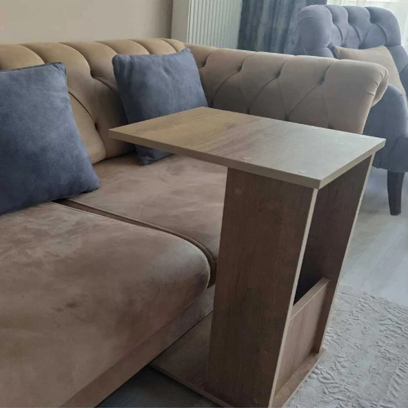 MODİLAYN CAN Gazetelikli C Yan Sehpa, Tekerlekli Sehpa - MEŞE - - 5