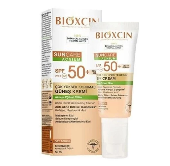 Bioxcin Sun Care Akneye Eğilimli Ciltler İçin Spf50+ Renkli Güneş Kremi 50 ml