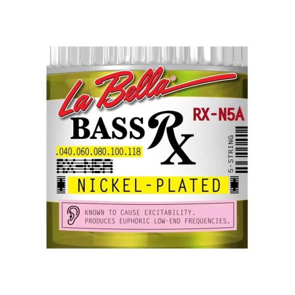 Gitar Aksesuar Bas Tel Labella 5 Telli Rx-n5a 0,40 - 1