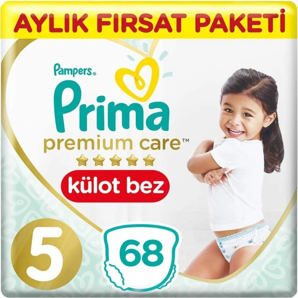 Prima Premium Care Bebek Külot Bezi 5 Beden 34x2 68 Adet