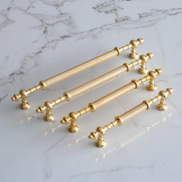 Ladin Altın Gold Metal Kulp 128 mm-12.8 cm Mobilya Çekmece Mutfak Dolabı Dolap Kapak Kulpları Kulbu - 2