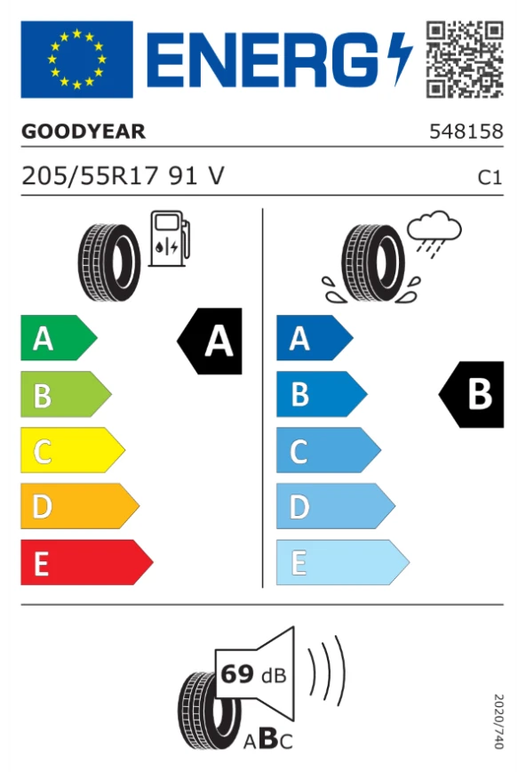 Goodyear 205/55R17 91V Effıcıentgrıp Performance Oto Yaz Lastiği (Üretim Yılı: 2023)