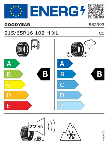 Goodyear 215/65R16 102H Eagle Sport 4Seasons XL  Oto 4 Mevsim Lastiği (Üretim Yılı: 2024) - Resim 2