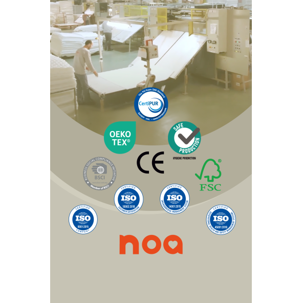 NOA YATAK Amour Yıkanabilir Kılıflı, Visco Jel Paket Yaylı Yatak - 8