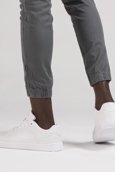 FBI Jeans Dar Ve Lastikli Paça Beli İplikli Kanvas Kumaş Slimfit Jogger Pantolon - 6