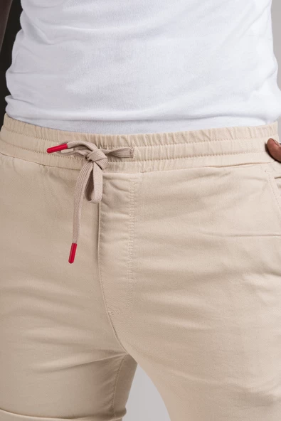 FBI Jeans Dar Ve Lastikli Paça Beli İplikli Kanvas Kumaş Slimfit Jogger Pantolon - 11