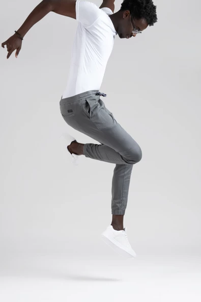 FBI Jeans Dar Ve Lastikli Paça Beli İplikli Kanvas Kumaş Slimfit Jogger Pantolon - 3